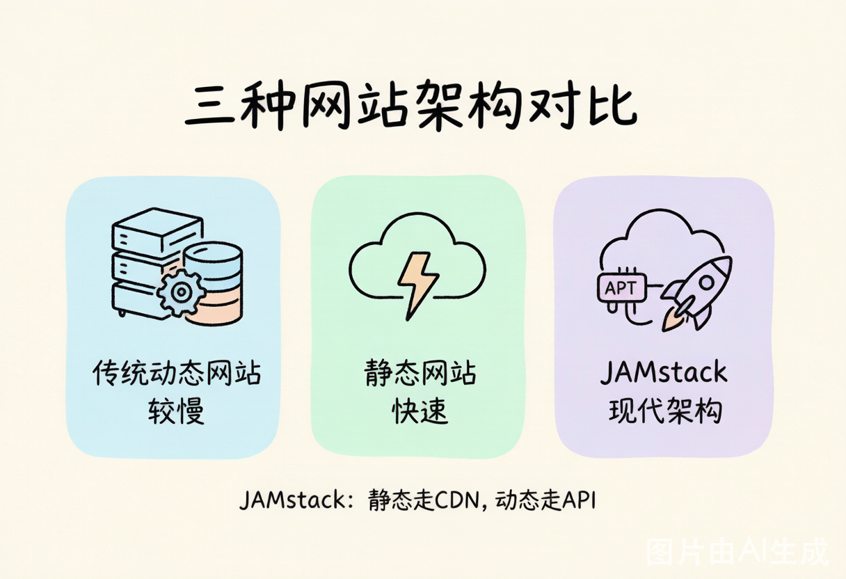 三种网站架构对比
