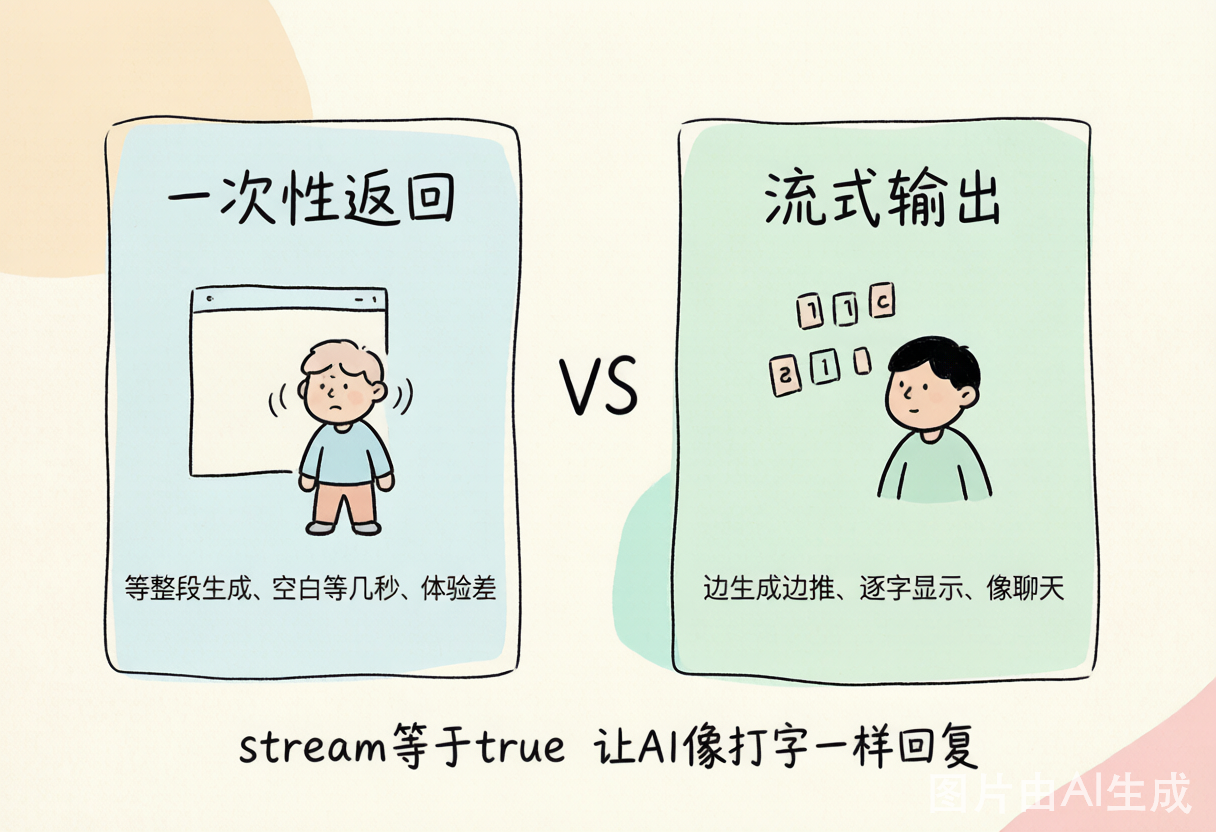 流式输出对比