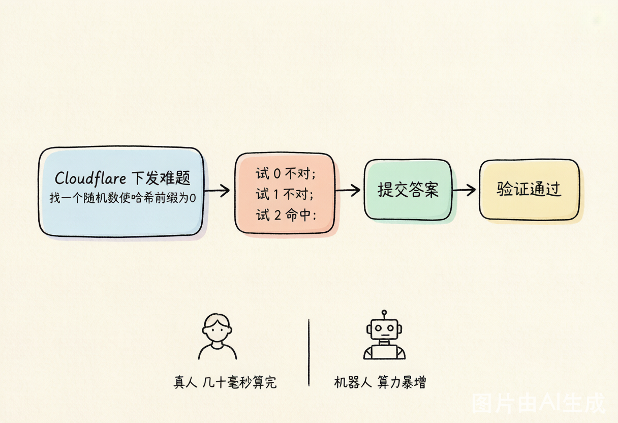 Proof of Work 哈希挑战流程