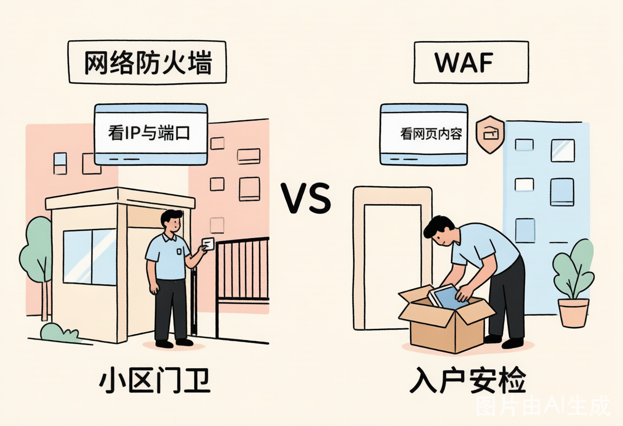 网络防火墙 vs Web 应用防火墙对比