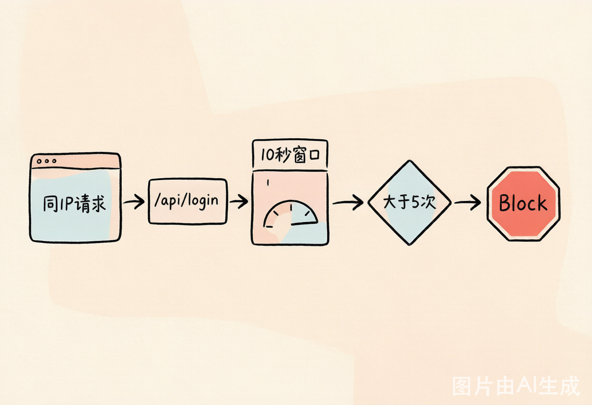 登录接口速率限制防暴力破解流程